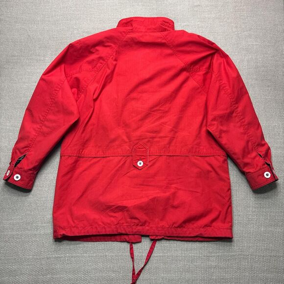 Vintage 90s Red Nautical Jacket Fisherman Wife Style Coat - Picture 8 of 8